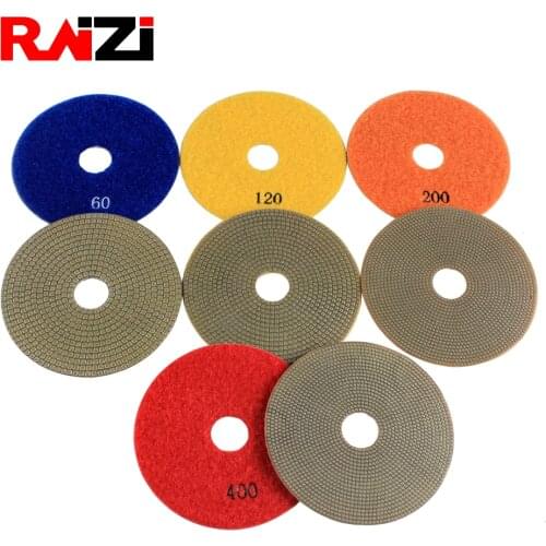Raizi 4,7,10 Inch Electroplated Diamond Sanding Disc for Marble Ceramic Porcelain Grit 60-400