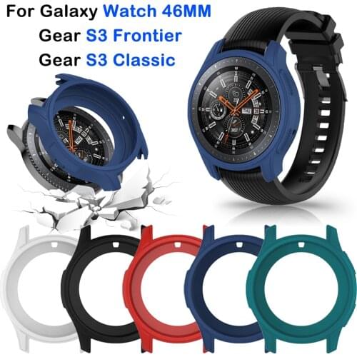 For Samsung Galaxy Watch 46mm Smart Watch Silicone Protective Sleeve Protective Shell Cover Case For Gear S3 Classic / Frontier