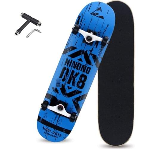 Standard Skateboards Cruiser Complete Canadian Maple 7 Layers Double Kick Concave Skate Boards for Kids Adult Boy Skateboards
