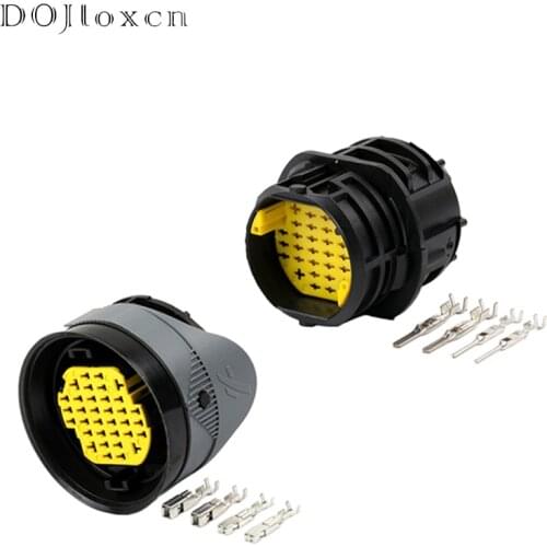 1/5/10/20/Sets 34 Holes Waterproof Socket Black Male And Female Aviation Quick Connector Plug-in With Terminal 211PL349S0033