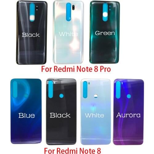 Back Glass Rear Cover For Xiaomi Redmi Note 7 8 Note 7 Note 8 Pro Door Housing Battery Back Cover Replacement Parts