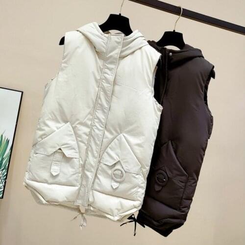 Women Winter Vests 2021 New Short Vest Cotton Padded Jacket Sleeveless Female Winter Waistcoat Vest