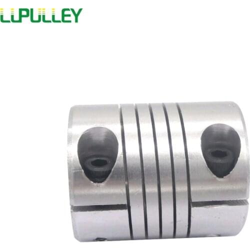 LUPULLEY 1pc 8x10mm CNC Motor Jaw Shaft Coupling 6/8/10/12/14/15/16mm Flexible Coupler OD32x40mm Aluminium for stepper motor