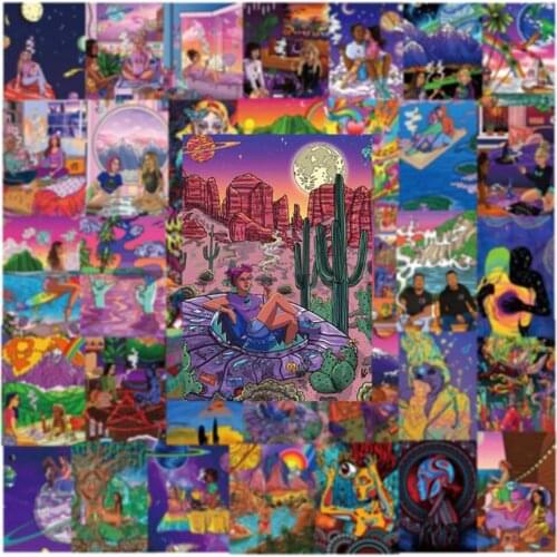 10/30/50PCS Cool Graffiti Art Style Cartoon Stickers Travel Luggage Guitar Fridge Laptop Classic Toy Decal Waterproof Sticker