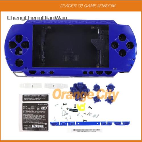 10sets/lot For psp1000 psp 1000 Complete Housing Shell Cover Case Buttons Kit With Sticker Replacement
