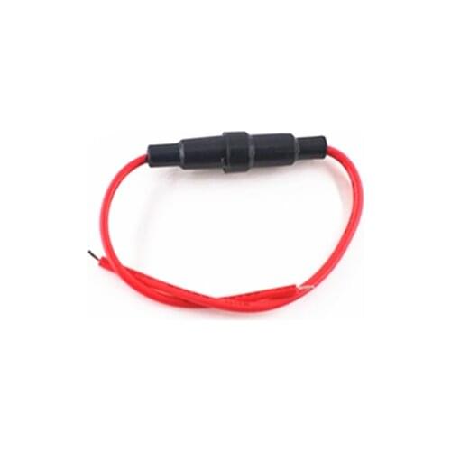 10pcs/lot 5*20mm Glass fuse holder Screw Type 5X20mm with 22 AWG Wire Cable 250V 5*20 Glass fuse tube fuse casing