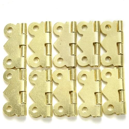 10pcs Mini Butterfly Door Cabinet Drawer Jewellery Box Hinge Furniture 20mm x17mm