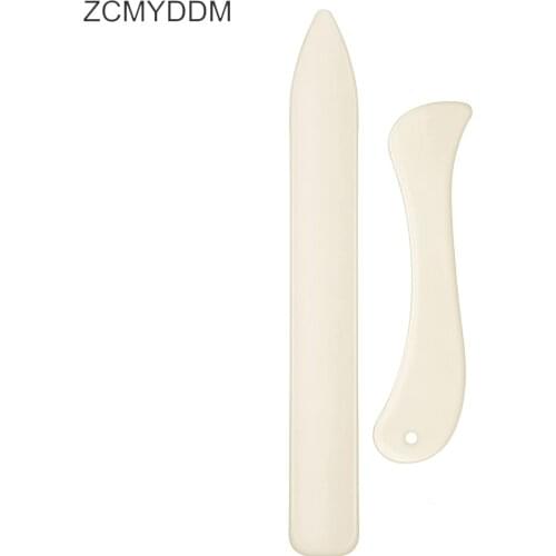 ZCMYDDM 2PCS Portable Natural Leather Craft Tool for Plastic Leather Scoring Folding Creasing Edges Paper DIY Leather Craft Tool