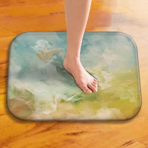40x60cm Cute Diy Print Floor Mat Bathroom Ground Mat Slip Door Bath Pad Rug Living Room Kitchen Carpet Home Decor