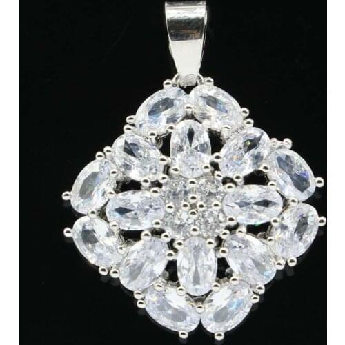 40x23mm Bohemia Design Flowers Silver Earrings Created Green Peridot Bright Zircon Gift For Womans Daily Wear Drop Shipping