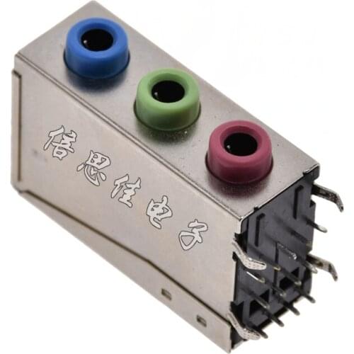 5pcs/Audio socket 3.5 Earphone socket 90 degree Pin Three layers