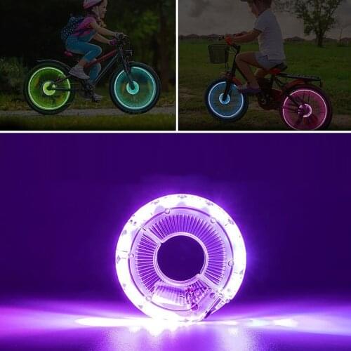 7 Color Rechargeable Bike Wheel Hub Light LED Spoke Bicycle