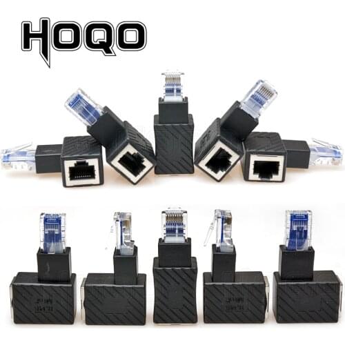 90 Degree 270 Degree Up Down Left Right Multi-angle RJ45 Cat 5e 6e Cat7 Male to Female Lan Ethernet Network Extension Adapter