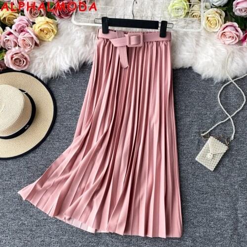 ALPHALMODA High Waist Skirts For Women