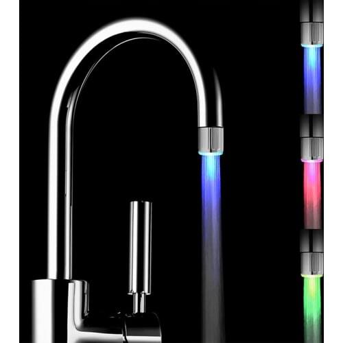 Colorful Led Light Water Faucet Tap RGB Changing Glow Nozzle Shower Head Bathroom Kitchen Heater Faucts Thermostat Tao Filter