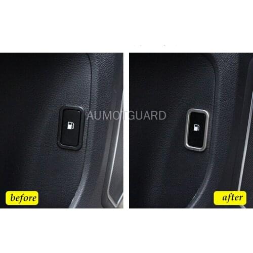 For Haval H9 2015-2019 Car Fuel Tank Switch Button Decorative Frame Stainless Steel Fuel Tank Decorative Stickers Car Decoration
