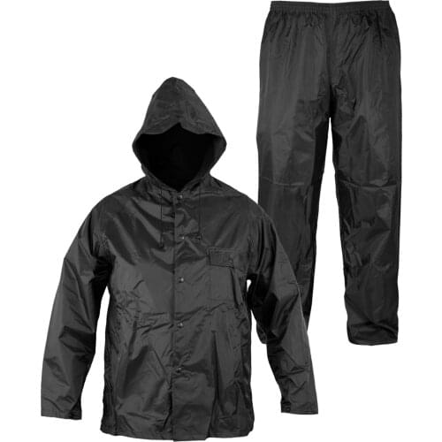 Rain suit full waterproof men women hoodies black