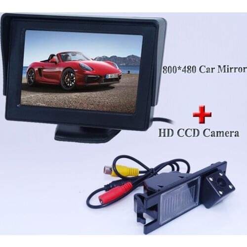HD LCD 4.3" car rear view monitor with car parking camera with 4 led waterproof IP 69K USE FOR Hyundai IX 35 2010/2012