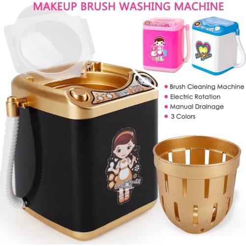 Mini Cute Electric Washing Machine Toy for Efficient Cleaning Makeup Brushes Powder Puff Washing Machine Makeup Tool Kits