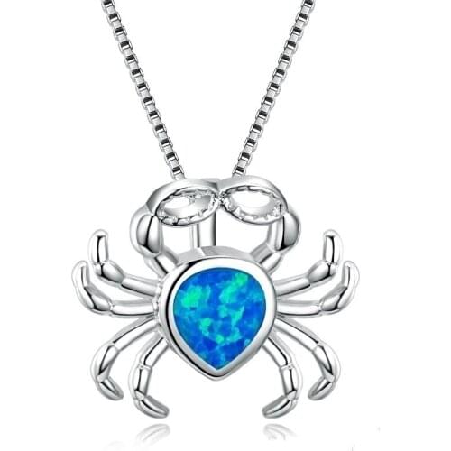 2021 Fashion Women Chain Necklace Cute Crab Pendant Necklace Female Fashion Animal Jewelry Gift