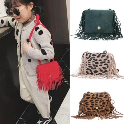 Fashion Girls Tassel Messenger Bags Kid Girls Handbag Coin Purse Children Shoulder Bag Gifts