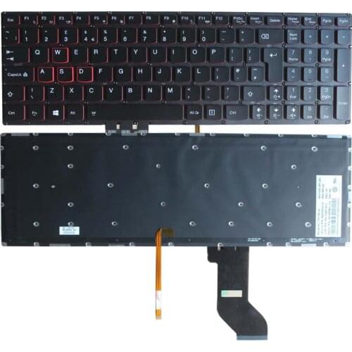 NEW for Lenovo IdeaPad Y700 Y700-15ISK Y700-17ISK Backlit laptop Keyboard UK Without frame