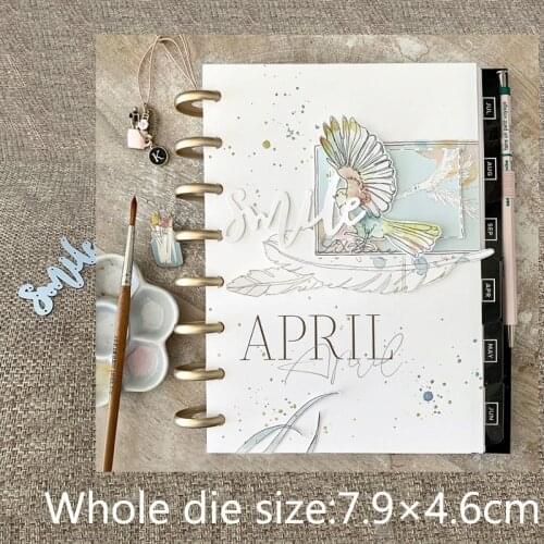 New Design Craft Metal stencil mold Cutting Dies Smile letter decoration scrapbook die cuts Album Paper Card Craft Embossing