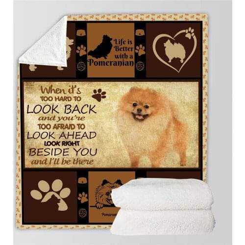 Life Is Better With A Pomeranian Sherpa Blanket 3D printed Wearable Blanket Adults/kids Fleece Blanket Drop Shipping