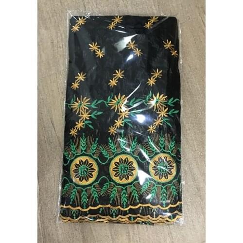 Wholesale bazin riche brocade 2018 nouveau black lace fabric for women bazin brode brocade african brocade fabric 5+2yards/lot