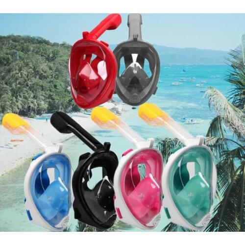 Wholesale Full face swimming mask Full Dry Snorkeling mask Antifog diving mask with Breathing tube