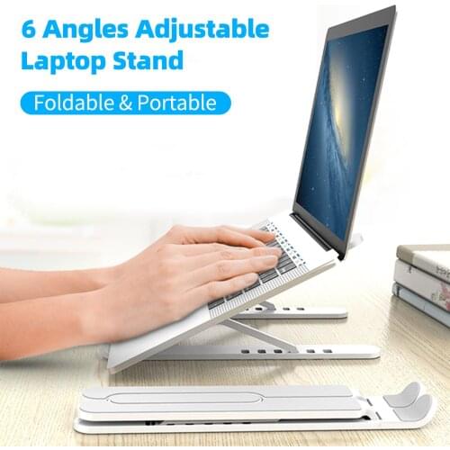 Portable Laptop Stand Adjustable Notebook Support Base Foldable Laptop Cooling Bracket Lapdesk Stand For Macbook Pro Air DELL HP