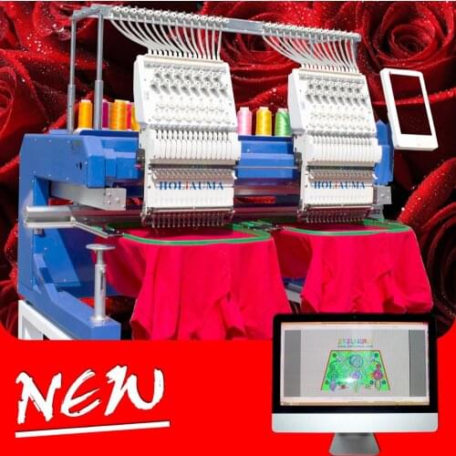 China 10 years service ! America Hot sale 2 head auto-oiling device embroidery machines high quality like Happy SWF machine