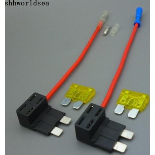 Shhworldsea 1pcs 20A Add Circuit Medium Blade Fuse Boxes Holder Fuse Adapter Tap Kit ACS ATO ATC Piggy Back