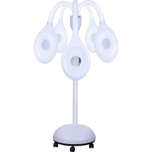 KINLAMS LED Beauty Embroidery Lamp Adjustable 8X Magnify Cold Light Floor Lamp Eyelashes Read Nail Tatto Salon Light