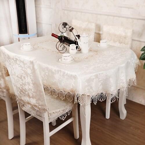 Modern Traditional Cover Table Floral Table Cloth Oval Table Covers and Chair Back Chair Cushion Room Decor Dining Table Cloth