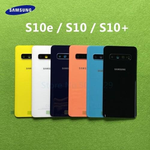 SAMSUNG Back Battery Cover For Samsung Galaxy S10 Plus S10 S10e S10+ G9750 SM-G975F G9730 SM-G973F G970 Back Rear Glass Case
