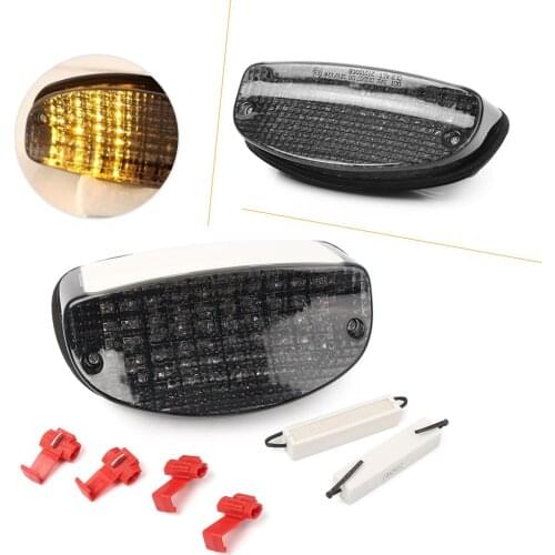 E-Mark Taillight Rear Tail Light Turn Signals Lamp Assembly for SUZUKI GSX650F 08-09 /GS500F 03-05 /for HONDA SHADOW VLX 99-05