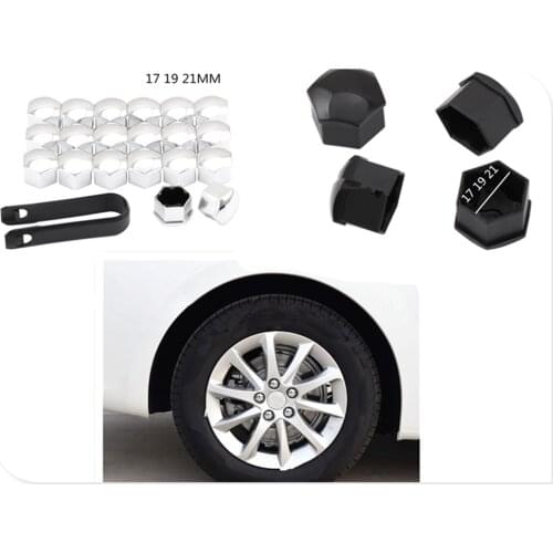 17 19 21mm Car accessories 20Pcs tire nut bolt protection cap shape for Audi I Ah Ah A8 A3 A4 A6 A5 Q7 R A3 3-Door