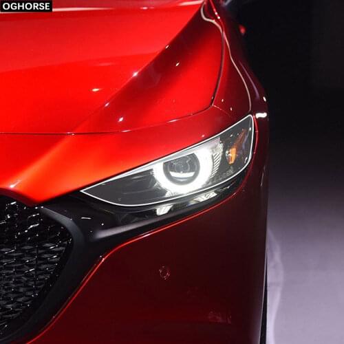 2 Pcs Car Headlight Protective Film Vinyl Protection Transparent TPU Decal Sticker for Mazda 3 BP 2019-Present Accessories