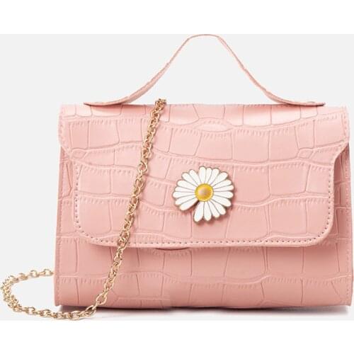 2020 Lightweight Chain Lock Small Square Messenger Women Crossbody Bag Classic Crocodile Pattern Shoulder Handbags Wholesale