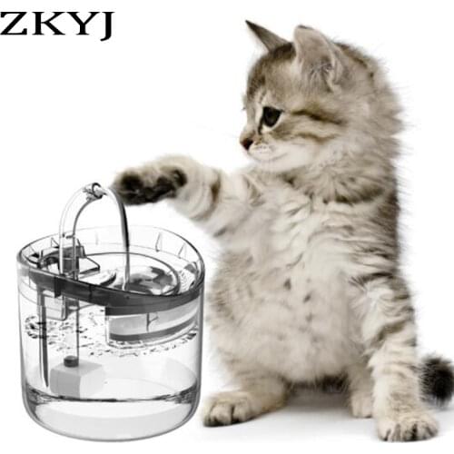 2L Automatic Cat Water Fountain With Faucet Dog Water Dispenser Transparent Drinker Pet Drinking Feeder 2 Filters, Motion Sensor