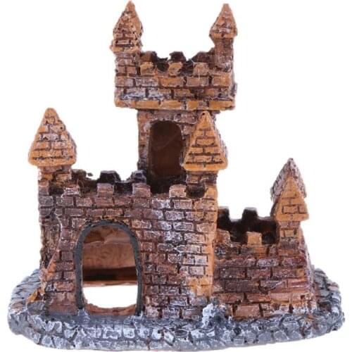 Aquarium Fish Tank Artificial Resin Castle Ornament Cave Landscaping Decoration Fish Tank Cave Aquarium Accessories Decor
