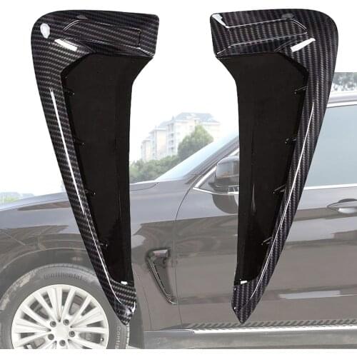 Car Emblem Shark Gills Side Fender Vent Mesh Decoration 3D Stickers for BMW X5 F15 X5M F85 2014-2018