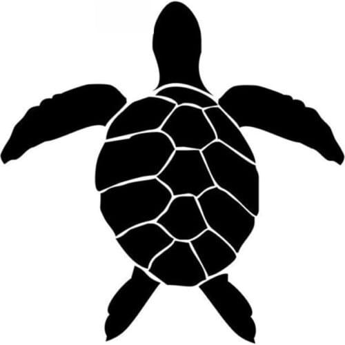 Car Stickers Sea Turtle Hawaiian Fashion PVC Car Decoration Accessories Stickers Creative Waterproof Black/white,14cm*14cm