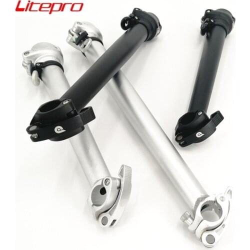 Litepro Inward Folding Quick Release Stem 31cm 33cm 37cm 40cm 42cm Aluminum Alloy Folding Bike Stem Handlebar 25.4mm Fork 28.6mm