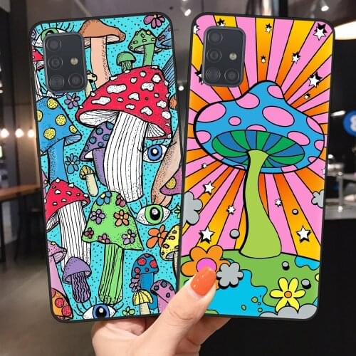 Phone Case For Samsung A51 A71 A01 A11 A21S A31 A41 A10 A20 A30 A40 A50 A70 A12 A32 A52 2021 Cartoon Mushroom Cover Shell Coque