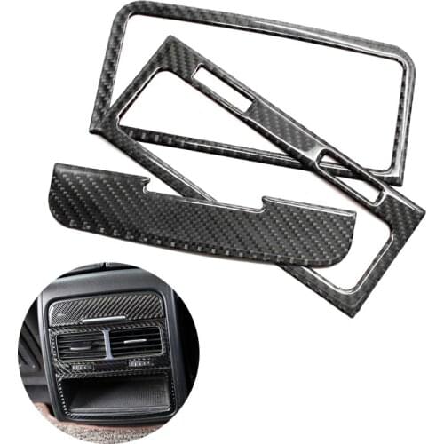 For VW Touareg 2011 2012 2013 2014 2015 2016 2017 2018 Car Interior Rear Air Condition Air Outlet Vent Carbon Fiber Cover Decor
