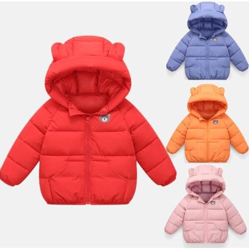 Children Clothes Coat for Girl Boys Outerwear Soild Cartoon Pattern Winter Clothes for Girls Jacket Baby Childrens Coat
