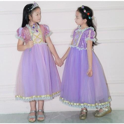 Children Snow White Princess Dress for Girl Christmas Halloween Costume Cosplay Clothes Kids Gown Birthday Party Gift 3 To 10 Y