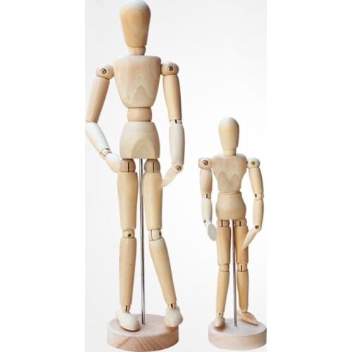 Artist Movable Limbs Male Actions Figure Toy Wooden Model Art Sketch Draw High Quality Action Figure Toy For Cartoon Drawing